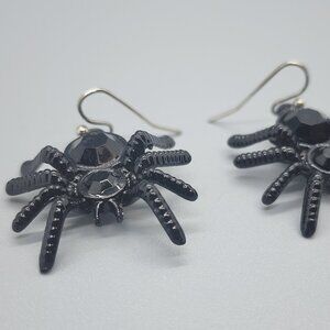 2/$15 Black Spider Dangle Earrings
